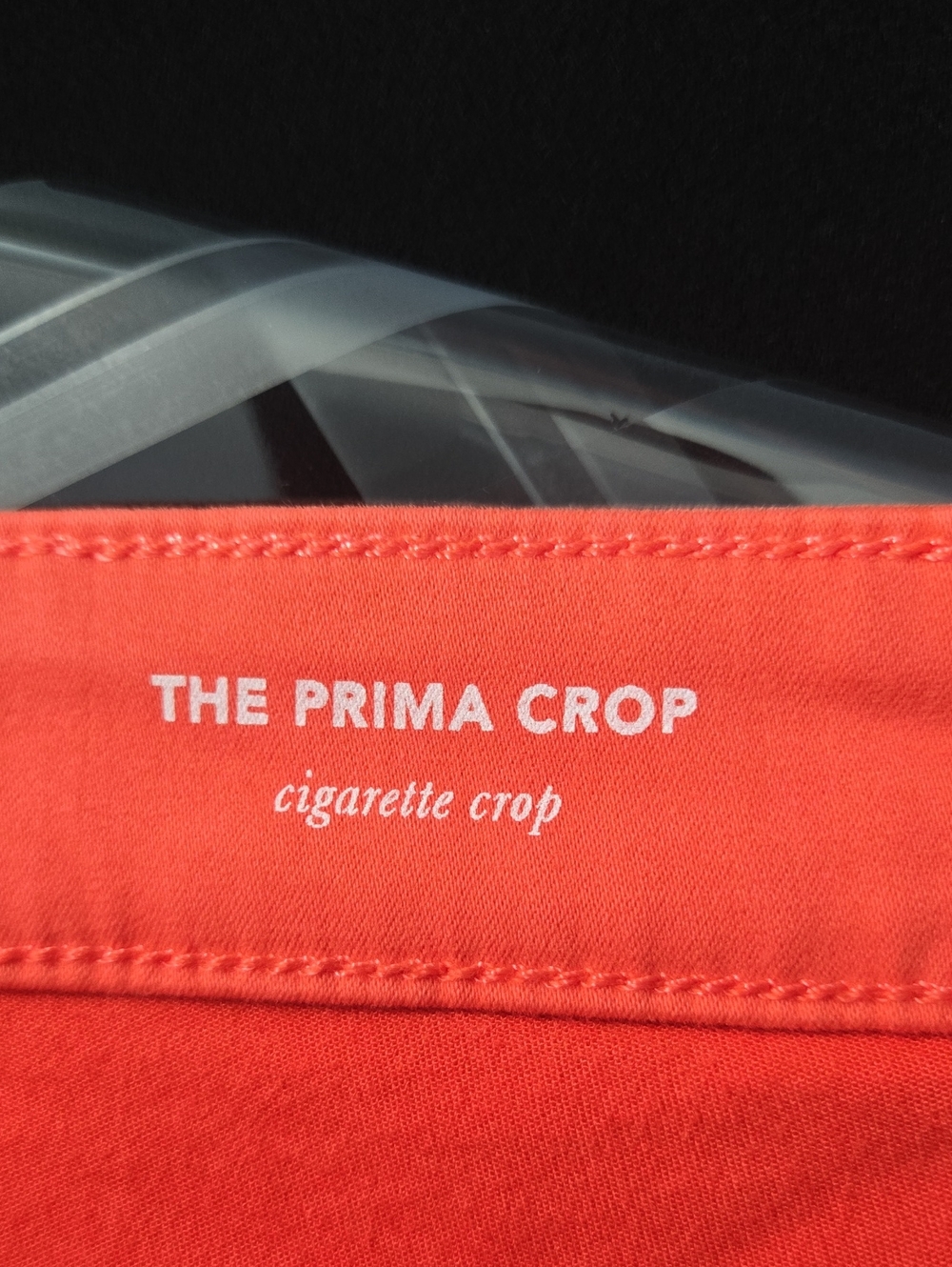 AG Adriano GoldSchmied The Prima Crop Cigarette Crop in Coral/Orange, Size 32 - Picture 11 of 12